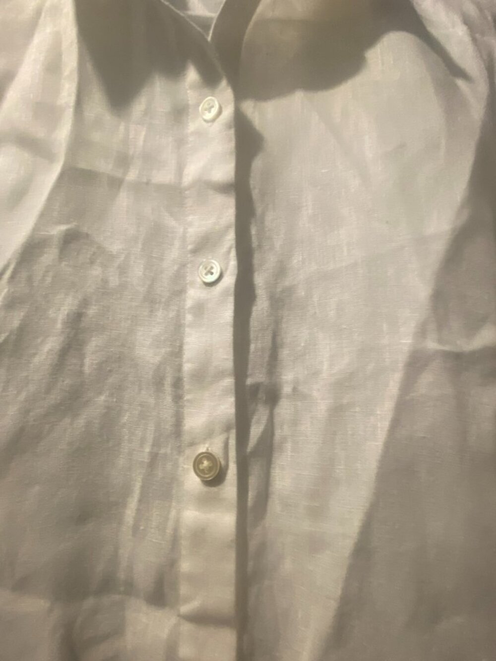 J.Jill Love Linen White 100% Linen Button Down Shirt Small Coastal - Picture 6 of 7